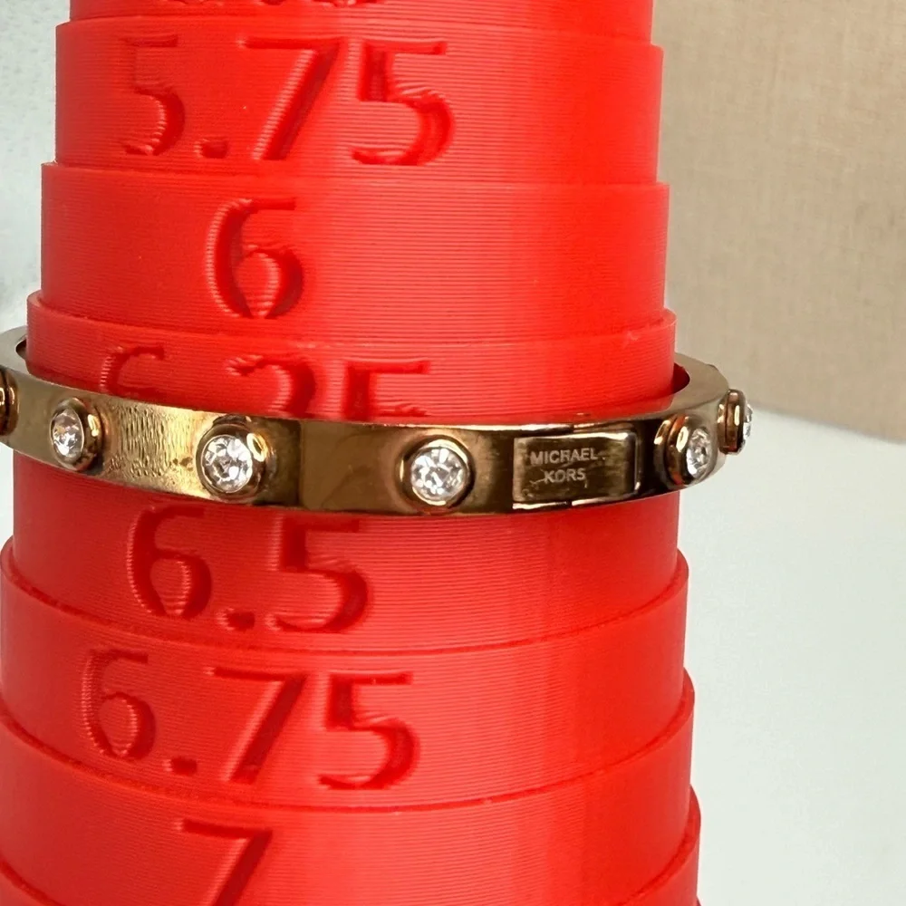 Michael Kors bangle love bracelet rhinestones gold tone size 6.25